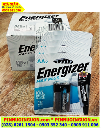 COMBO 01Hộp 12vỉ= 24viên Pin AA 1.5v Alkaline Energizer Max Plus EP91-BP2 _Giá chỉ 449.000/Hộp